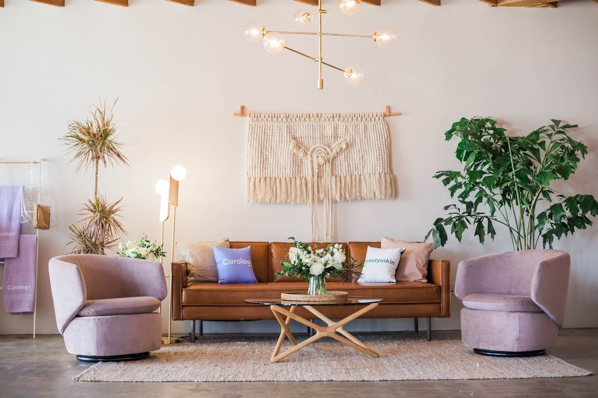 Neatly arranged bright living room